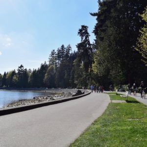 experience vancouver group cycling sea wall spring 2017
