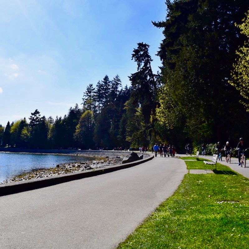 experience vancouver group cycling seawall spring 2017